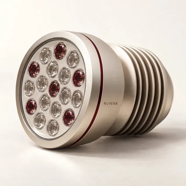 RUVENA Focus kompaktna lampa s kružnim LED lećama i kućištem boje šampanjca